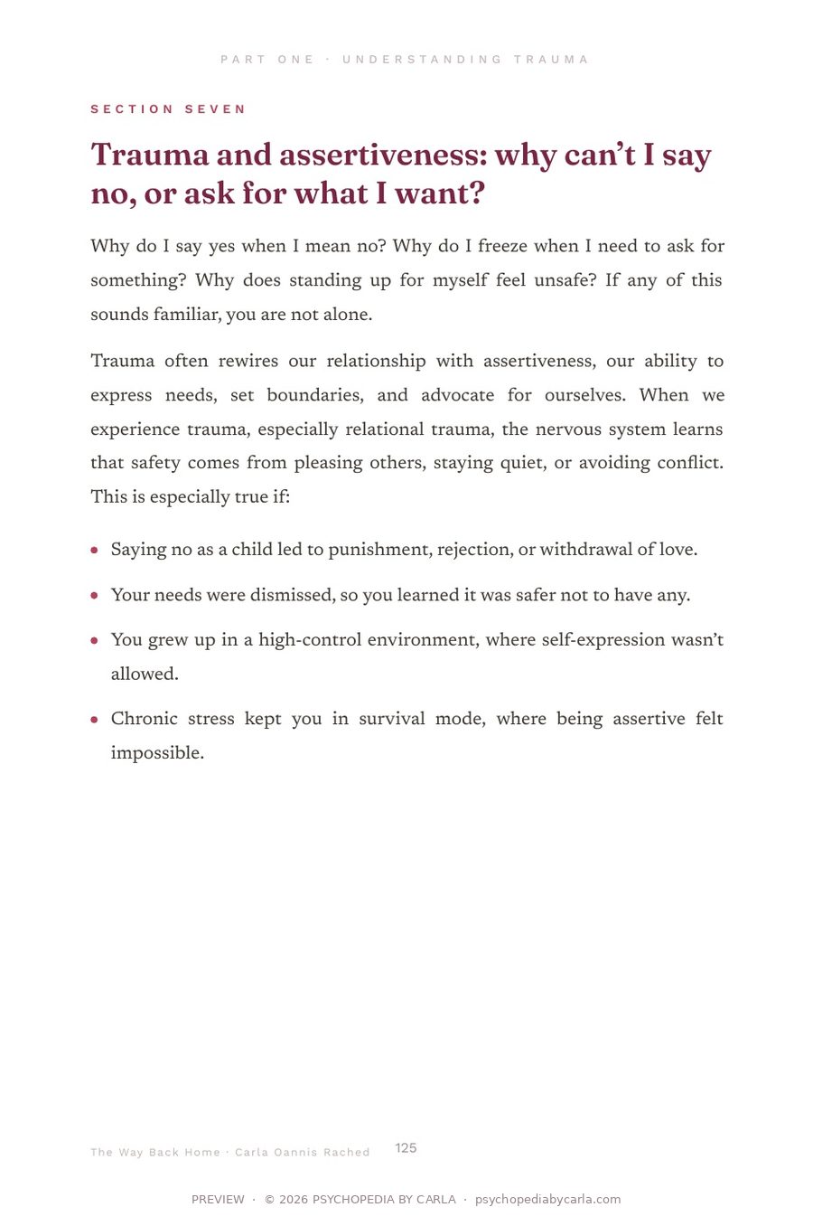 Page 125 of the workbook: Part two: Repair and Reclaiming the Self